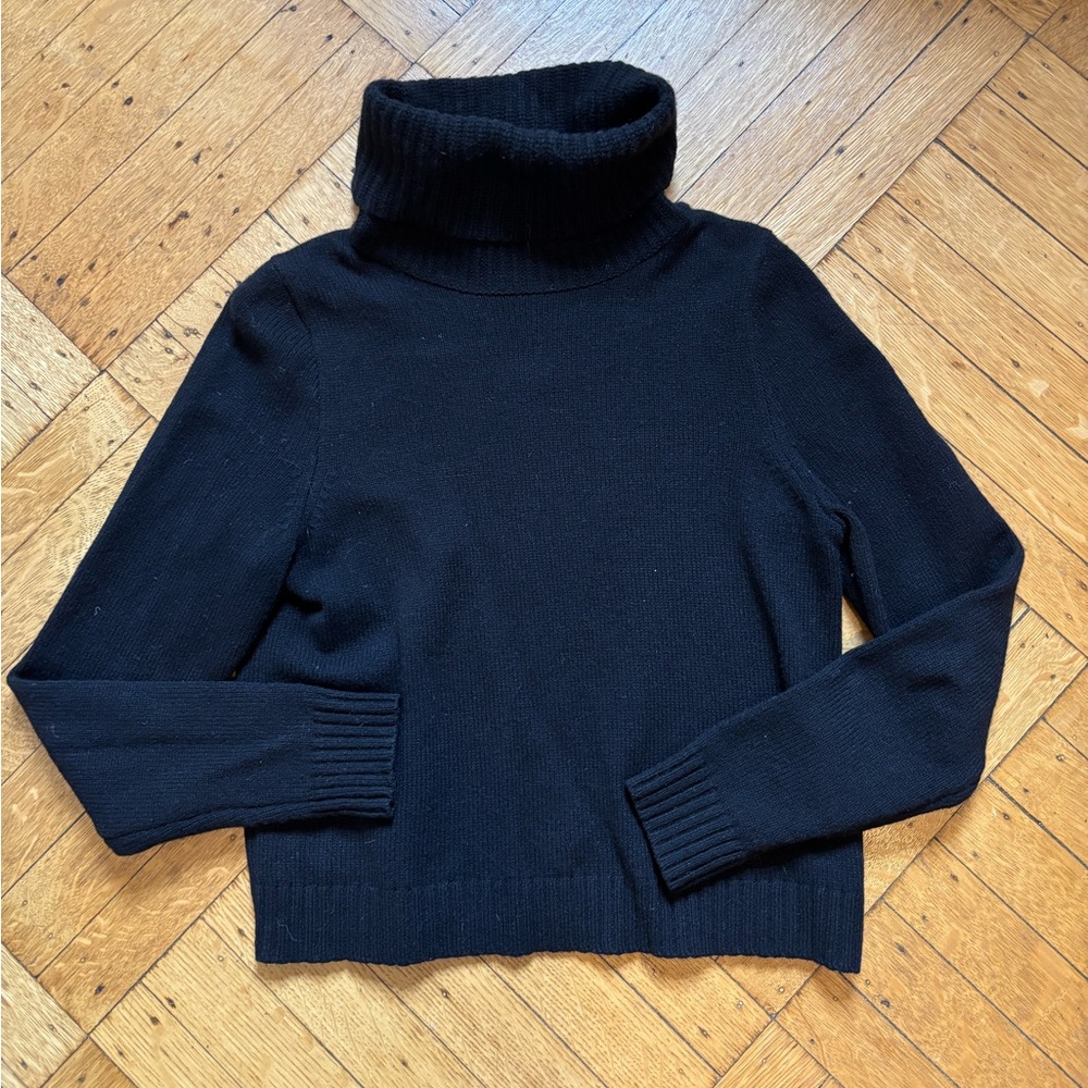 Madewell cashmere black turtleneck, XS